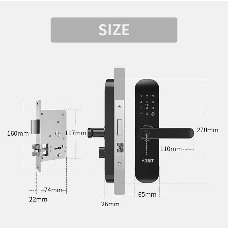 jual arbit smart wifi door lock with