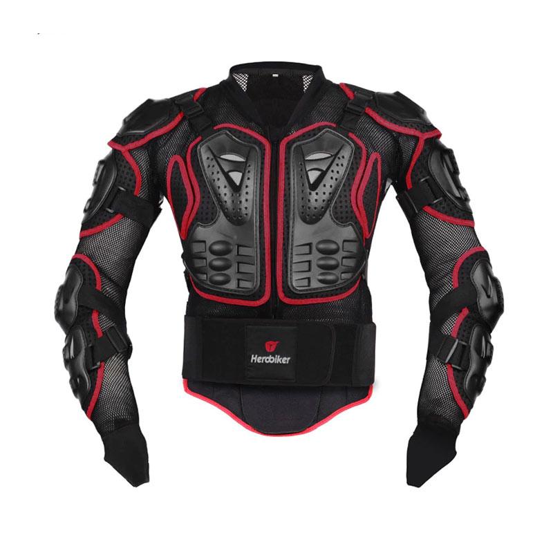 Red, 4 Kids Childrens Body Armour with Knee Protector CE Approved Motocross Motorbike Motorcyle Protection Jacket Motorcycle Body Guard