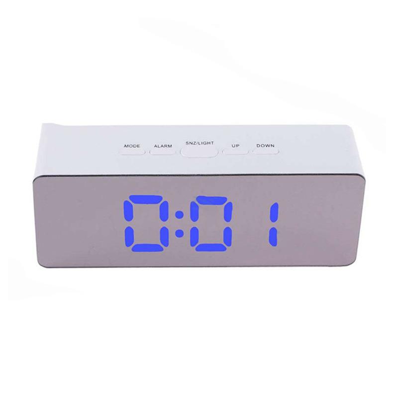 Jual Eds Led Mirror Alarm Clock Digital Snooze Table Electronic Large Time Temperature Display Home Decoration Clocks Online Oktober 2020 Blibli Com