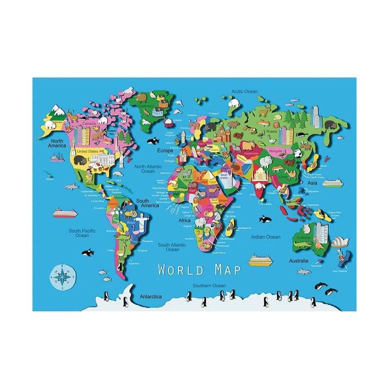 Ravensburger World Map Puzzle Jual Pre Order Ravensburger World Map Puzzle 60 Pieces Di Seller Cookieegoodiee Kota Medan Sumatera Utara Blibli