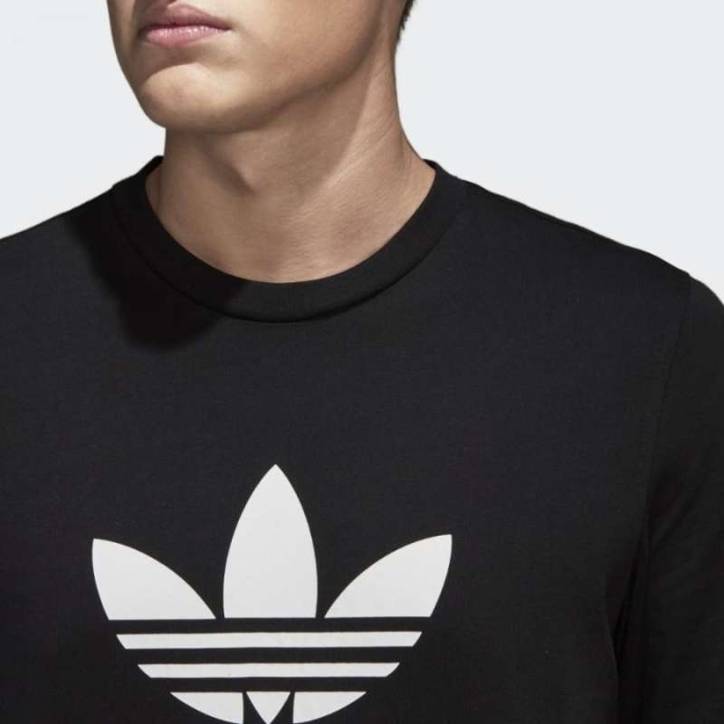 Jual Kaos Adidas ORIGINALS TREFOIL TEE Black Original CW0709 BNWT