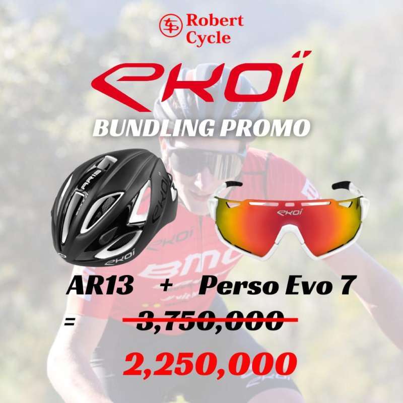 Paket Bundling Helm Sepeda Ekoi AR13 Perso Evo 7