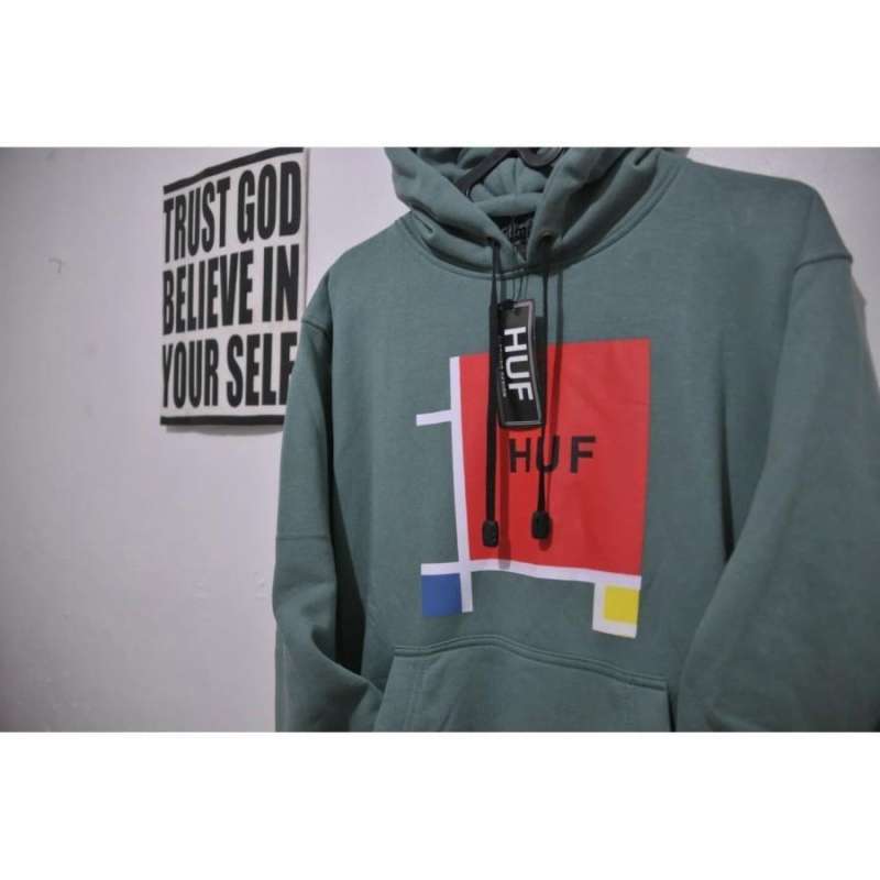 Jual Hoodie Huf Premium Unisex Tosca L di Seller NiceShop ID