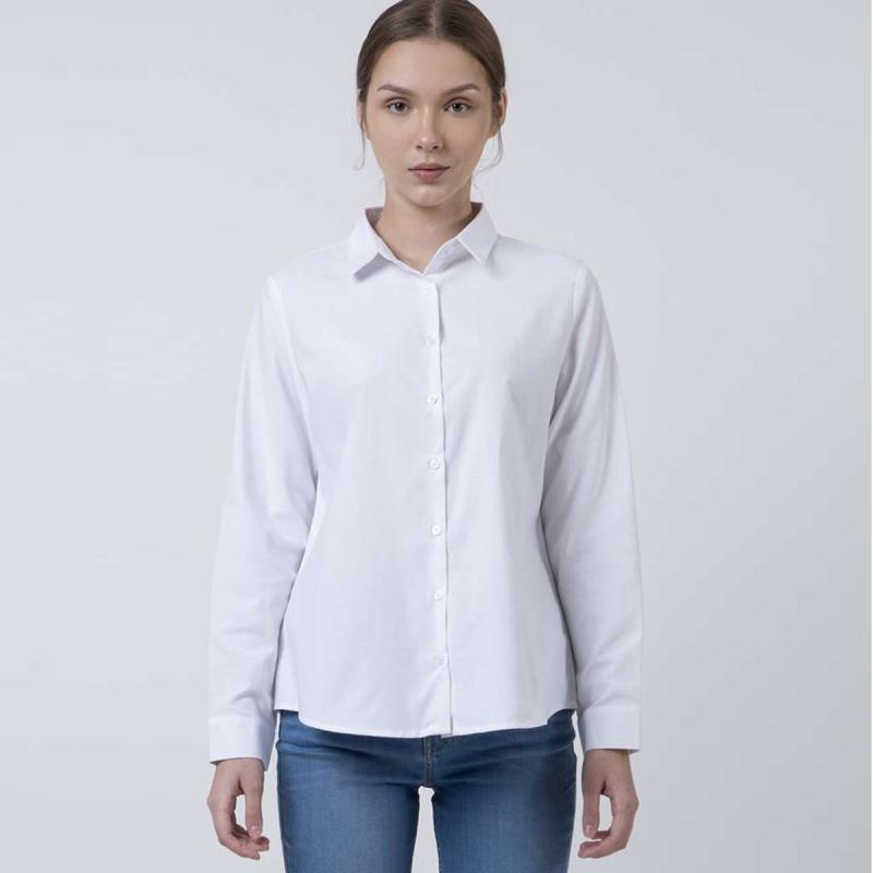 Jual The Executive Blwkey120d076 Basic Long Sleeves Kemeja Wanita White Online Februari 2021 Blibli