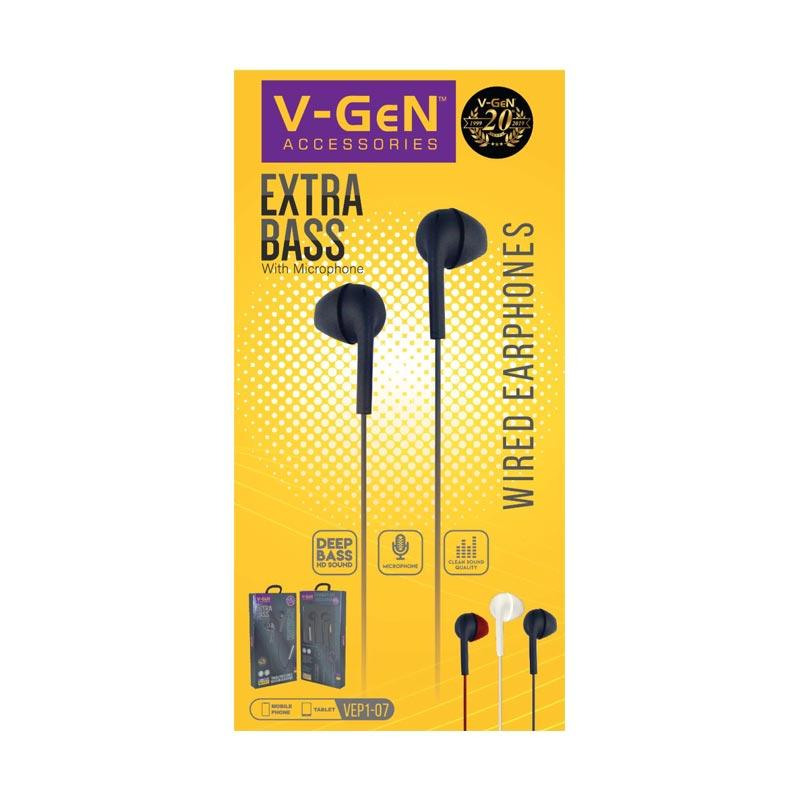 Jual V GEN VEP1 07 Wired Earphone Headset Original Extra Bass