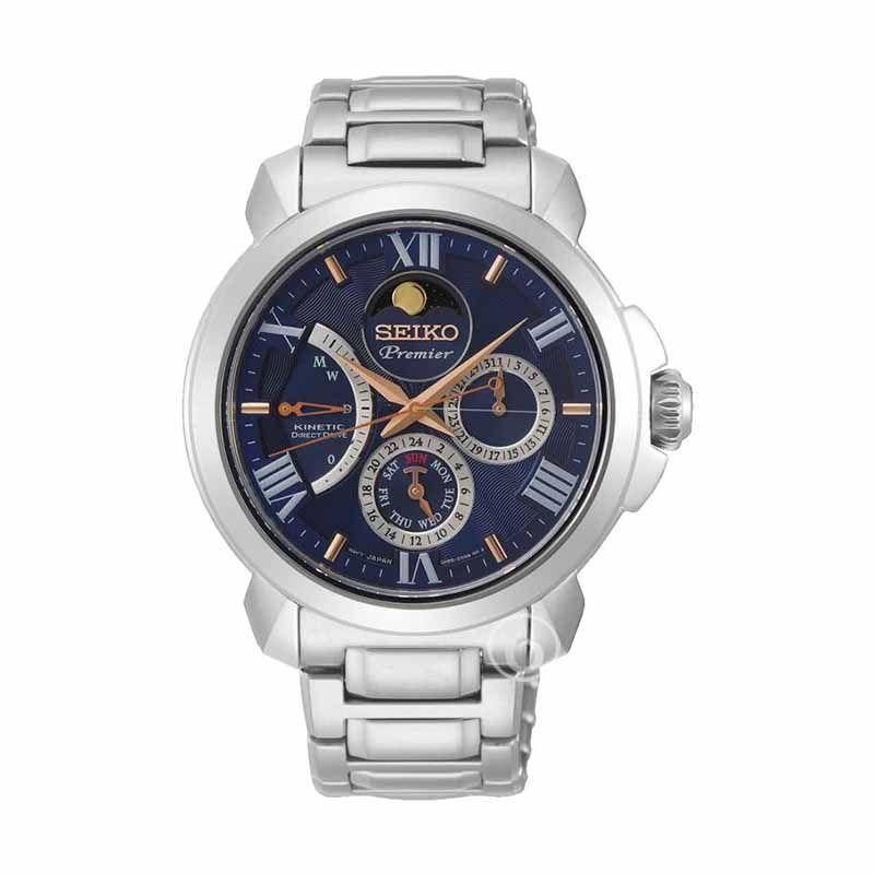 Promo Seiko Premier Kinetic Direct Drive Moon phase Jam Tangan
