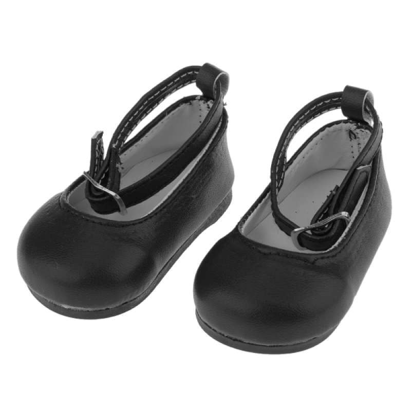 flat black shoes with strap