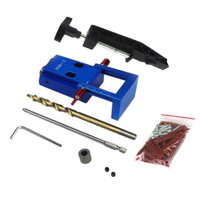 Mini Pocket Hole Jig Kit w/ Step Drill Bit Kreg Style Woodworking Joint Tool Set 