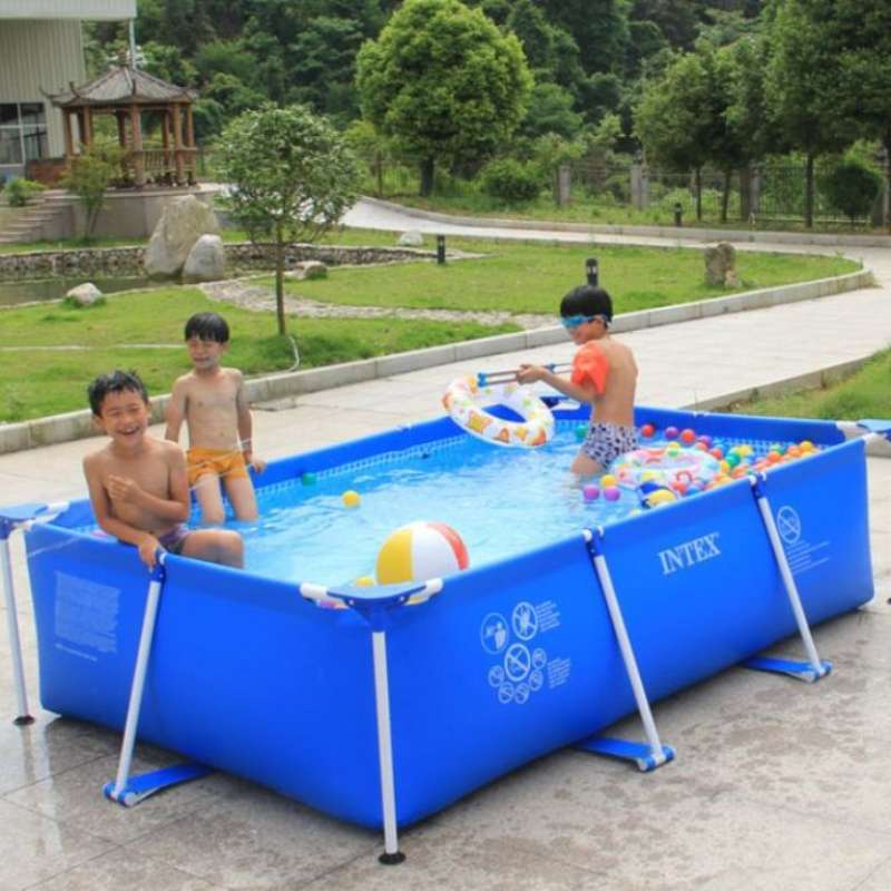 Jual Intex 28270 Kolam Renang Portable Kolam Renang Anak Frame Pool 220x150x60 Cm Online Oktober 2020 Blibli Com