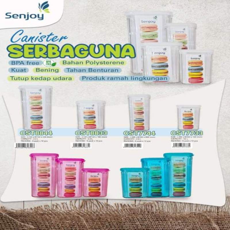 Jual 2 L Senjoy Cst 7744 Toples Canister Serbaguna Online September 2020 Blibli Com