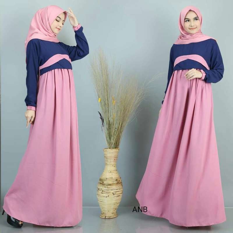 Jual Snoebel Anb Maxi Dress Muslim Gamis Wanita Modern Online November 2020 Blibli Com