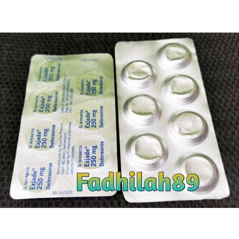 exjade 250 mg deferasirox 250 mg strip 7 tablet original obat anemia cuci darah