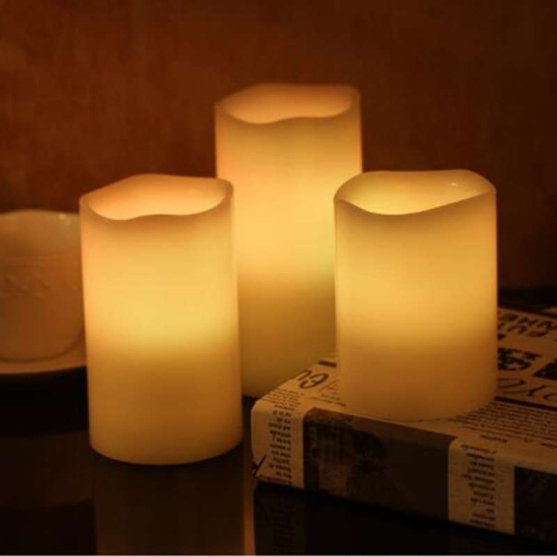 led flameless candles battery operated indoor outdoor pillar candle unscent