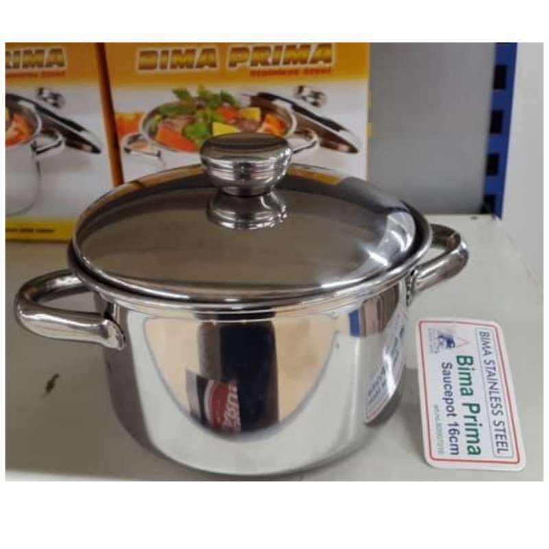 Jual Panci Bima Prima Saucepot 20cm Stainless Steel B2007020 Online September 2020 Blibli Com