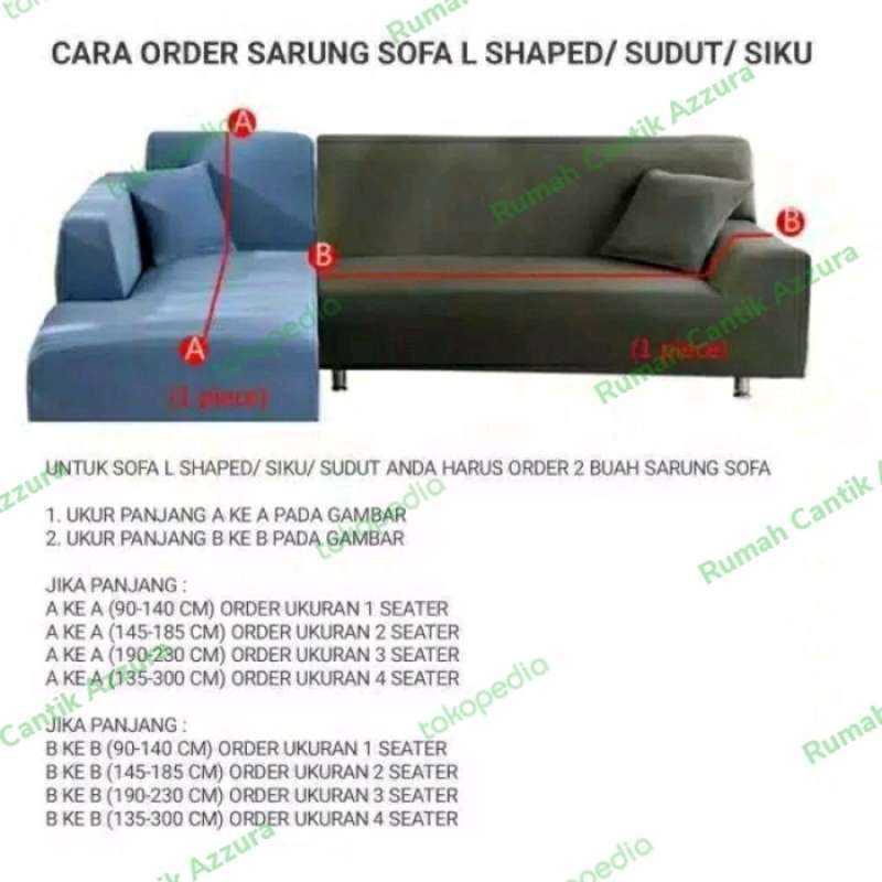Cara jahit sarung sofa l shape hot sale