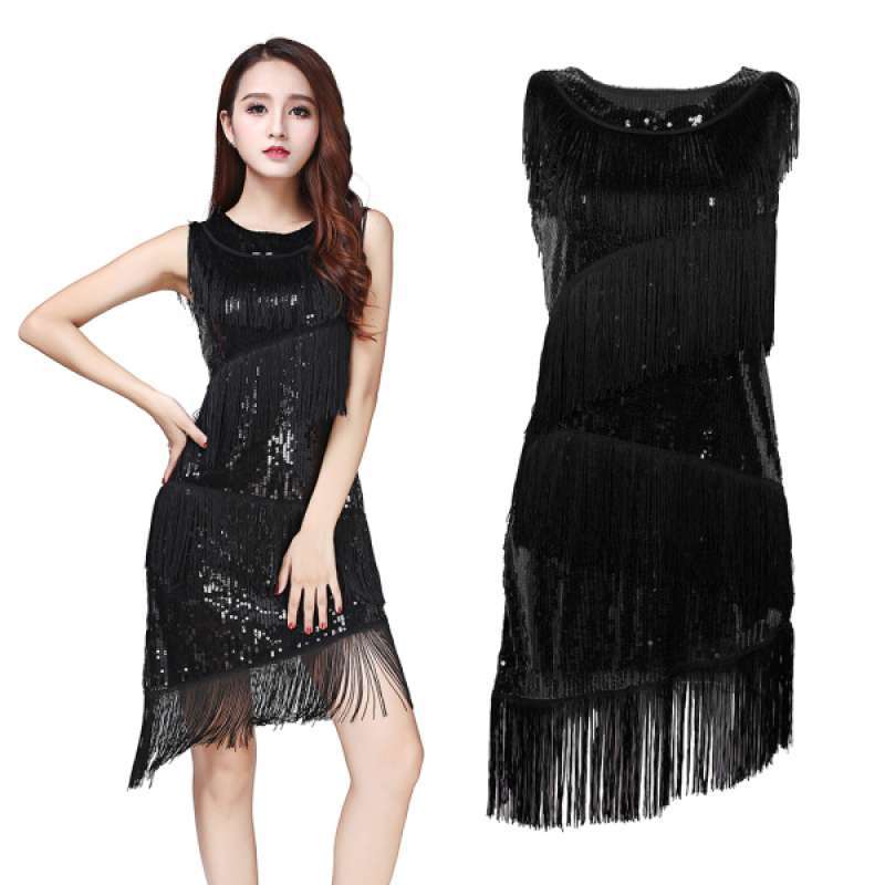 Promo OEM Tassel Latin Dance Dress 20s 