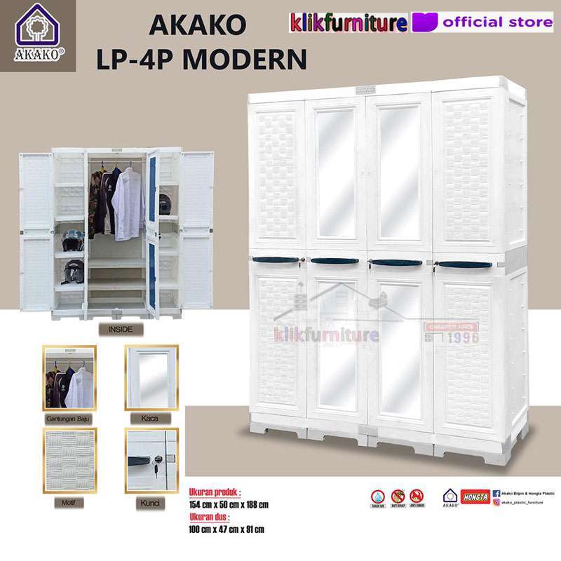 Jual Lemari Pakaian Plastik 4 Pintu Cermin Lp4p Akako Modern Online Februari 2021 Blibli Lemari baju portable memiliki keuntungan bisa lebih mudah dipindahkan. lemari pakaian plastik 4 pintu cermin lp4p akako modern