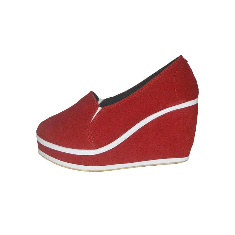 Hawabie Palmino Wedges Sepatu Wanita - Red