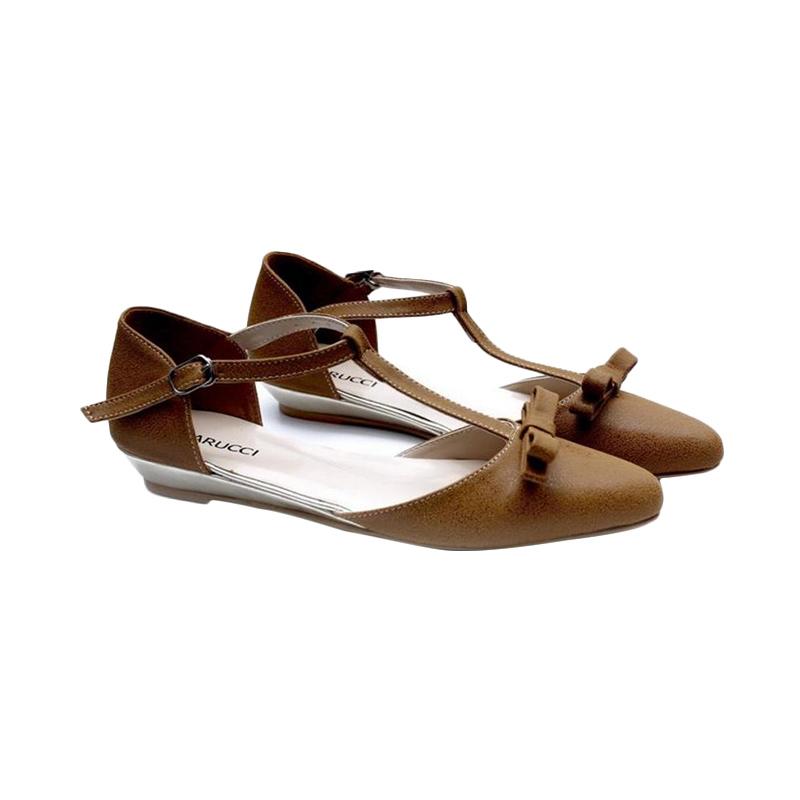 Garucci 624 Flat Shoes Wanita - Coklat