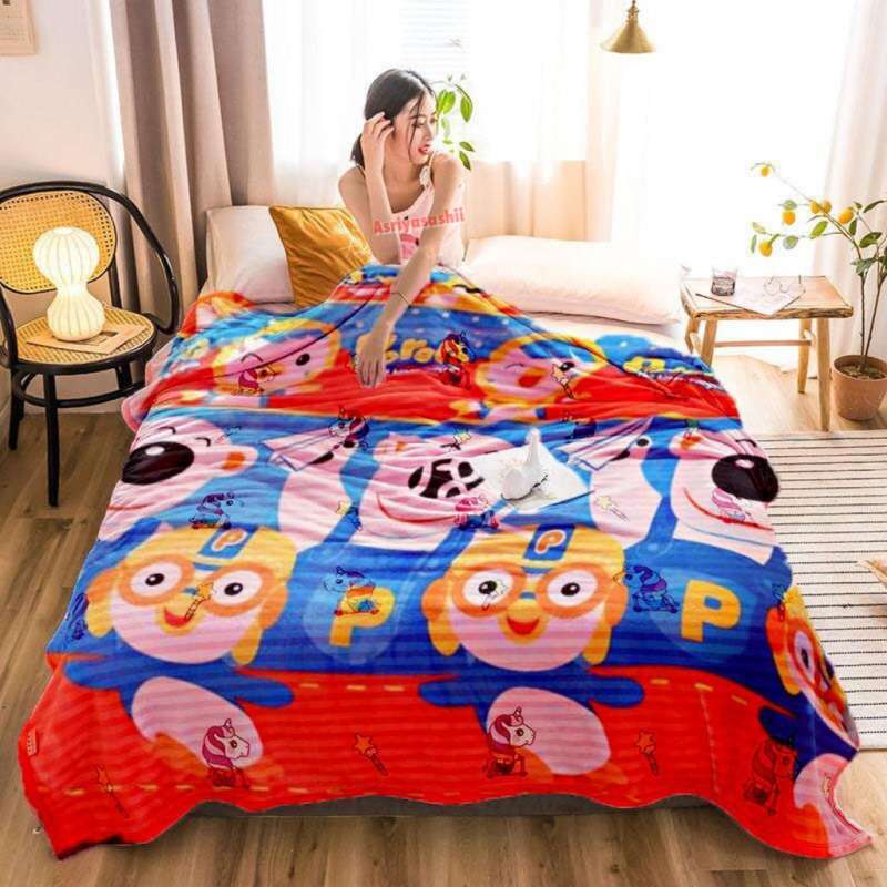 Jual Selimut Bulu Halus 140x190 Motif Karakter Pororo Keren Impor Murah Berkualitas Terbaru Juni 2021 Blibli