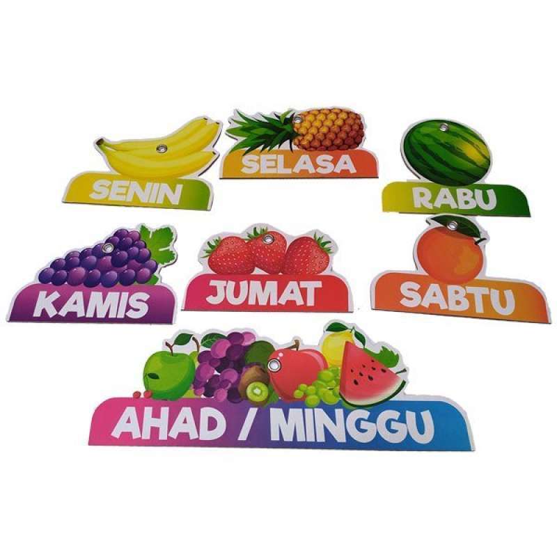 Promo Nama Hari Dengan Tema Gambar Buah Buahan Di Seller Edugen Indonesia Kota Jakarta Timur Dki Jakarta Blibli