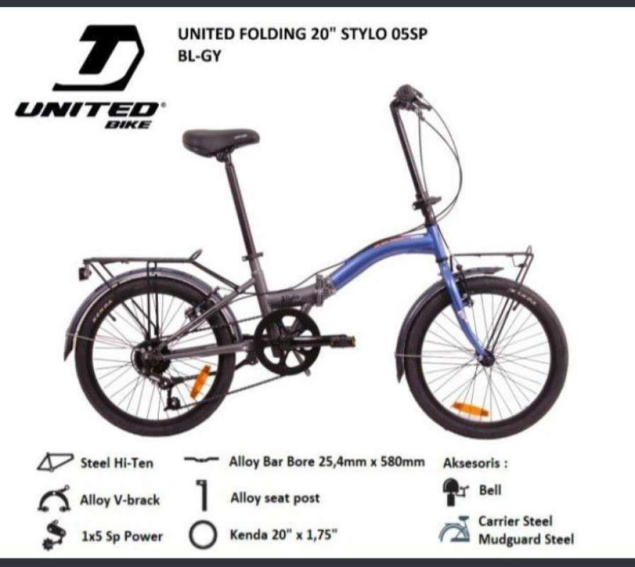 Promo Sepeda Lipat Folding Bike United Stylo 05 Sp 20 Di Seller Mv Bike Official Shop Kab Bekasi Jawa Barat Blibli