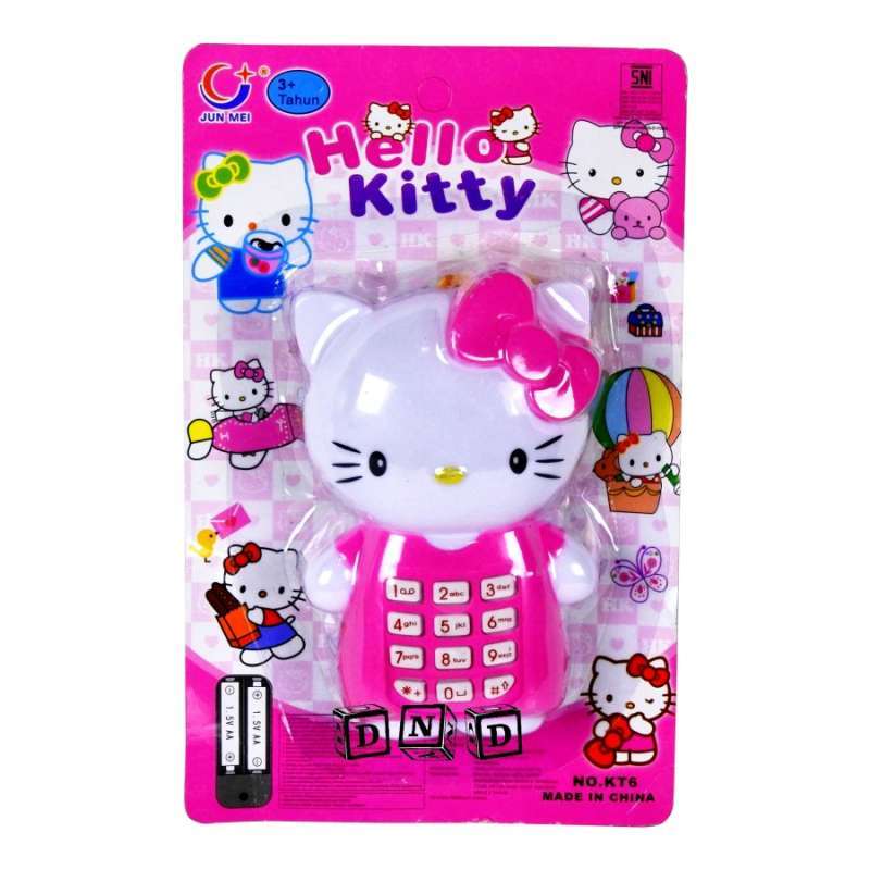 Jual Mainan Anak Telepon Musik Hello Kitty Kucing Imut Music Phone Pink Online Januari 2021 Blibli