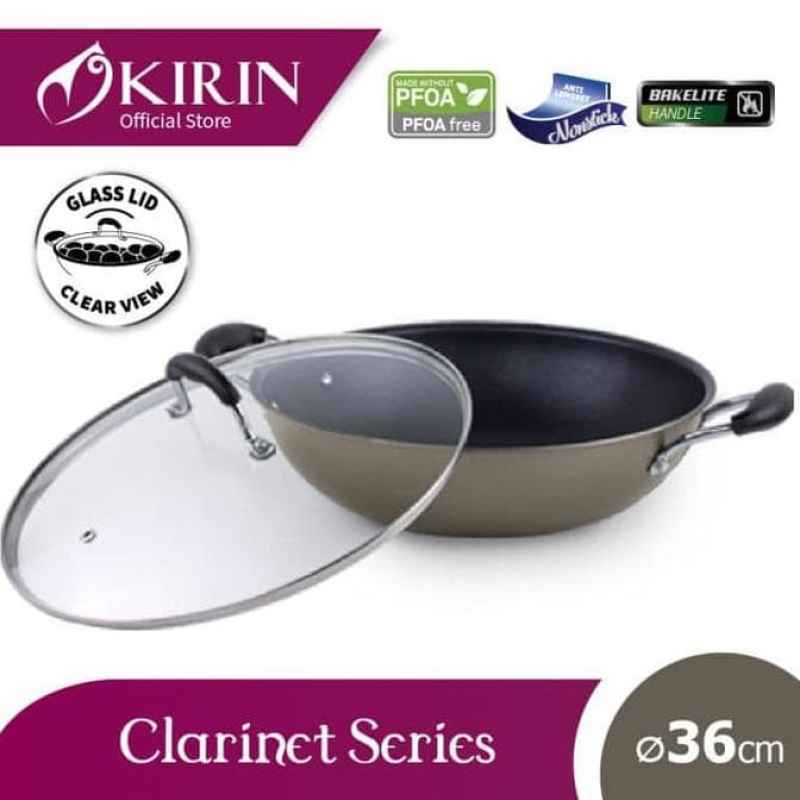 Jual Kirin Clarinet Wok Teflon Wajan Penggorengan 36 Cm Murah Mei 2021 Blibli