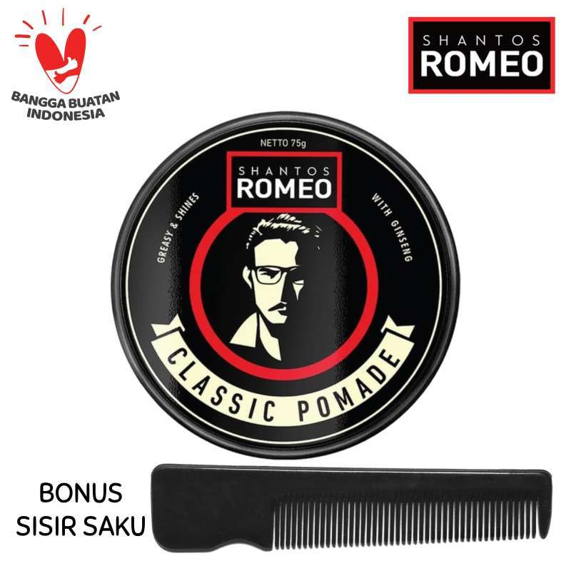 Promo Shantos Romeo Classic Pomade Oil Based Pomede Rambut Pria Murah Minyak Rambut Pria Pomede Pomade Oil Based Shine Minyak Rambut Pomade Oil Based Di Seller Dapoer Gaboel