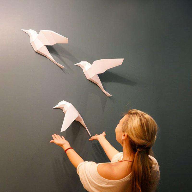 Promo DIY 3D Birds Animal Papercraft Building Kit Wall Mount, Pre Cut Paper  Puzzle for Decoration, Creative 3D Adhesive Puzzle for Kid - White Diskon  17% di Seller Homyl - China | Blibli