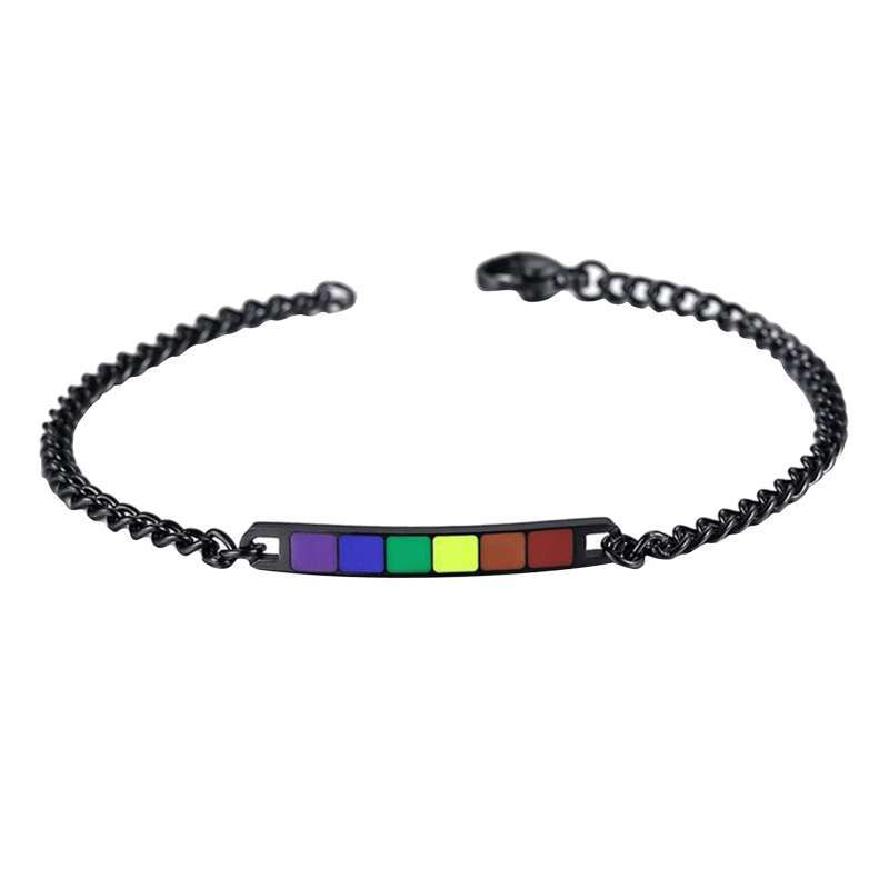 Durable Rainbow Lovers Bracelets Men 