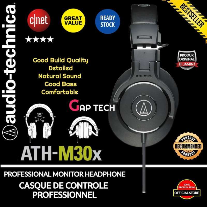 Jual Audio Technica Ath M30 X Original, Murah & Diskon Februari 2024