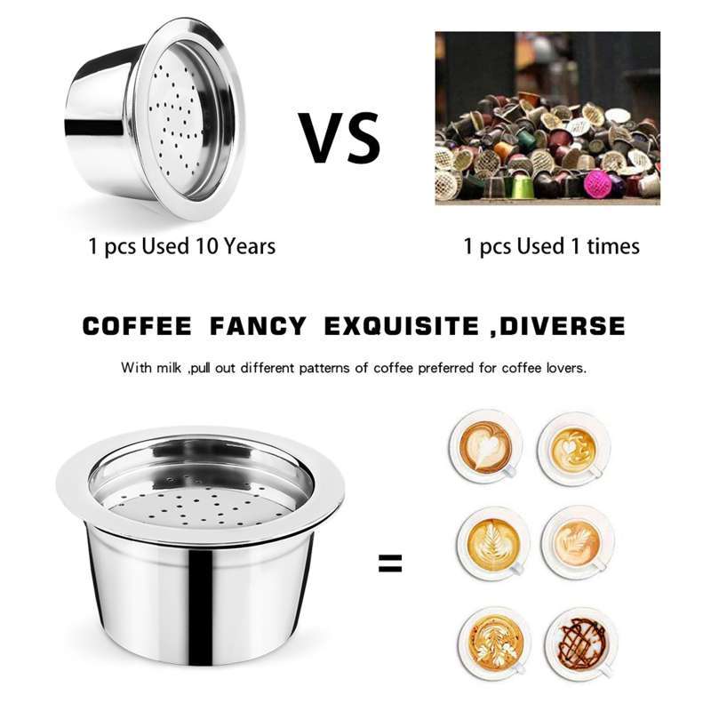 Promo 2x Refillable Coffee Capsules Pod 