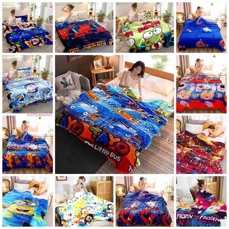 Jual Selimut Bulu Halus 140x200 Motif Karakter Keren Terlaris Impor Termurah Berkualitas Online April 2021 Blibli