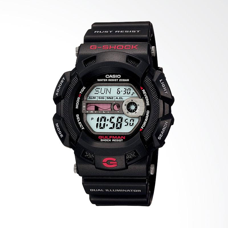 Casio G-Shock Gulfman Resin Jam Tangan Pria - Hitam Merah G-9100-1