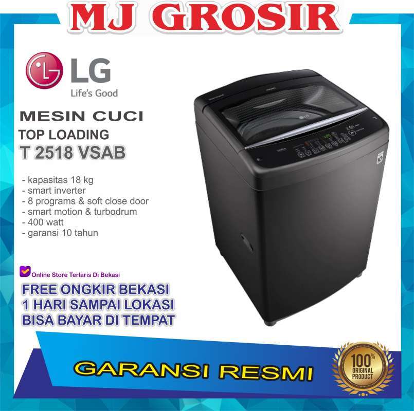Jual Mesin Cuci Lg T 2518 Vsab 18kg 1 Tabung T2518vsab 18 Kg Smart Inverter Murah Mei 2021 Blibli