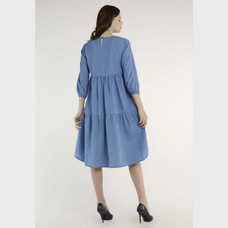 Point One MEGAN Denim Light Blue Dress 