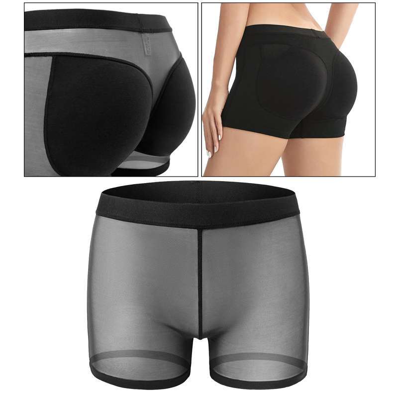 oem women padded bum pants butt lifter panty body enhancer underwear black m full01