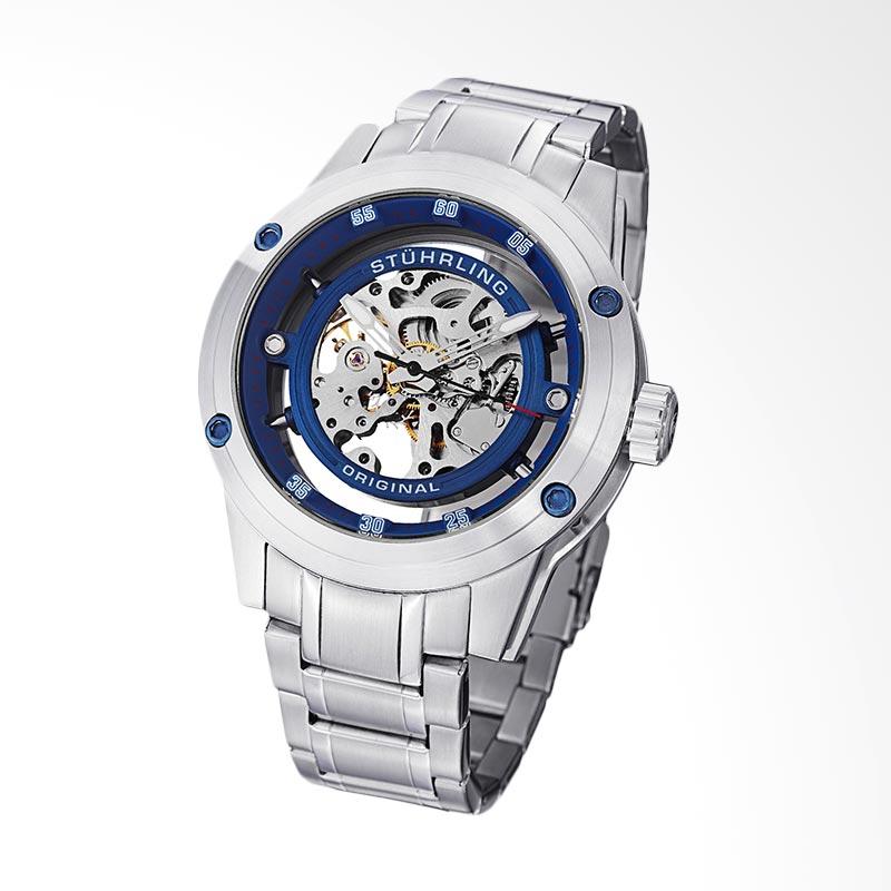 Stuhrling Original Zolara Jam Tangan Pria - Silver Blue 314M.33116