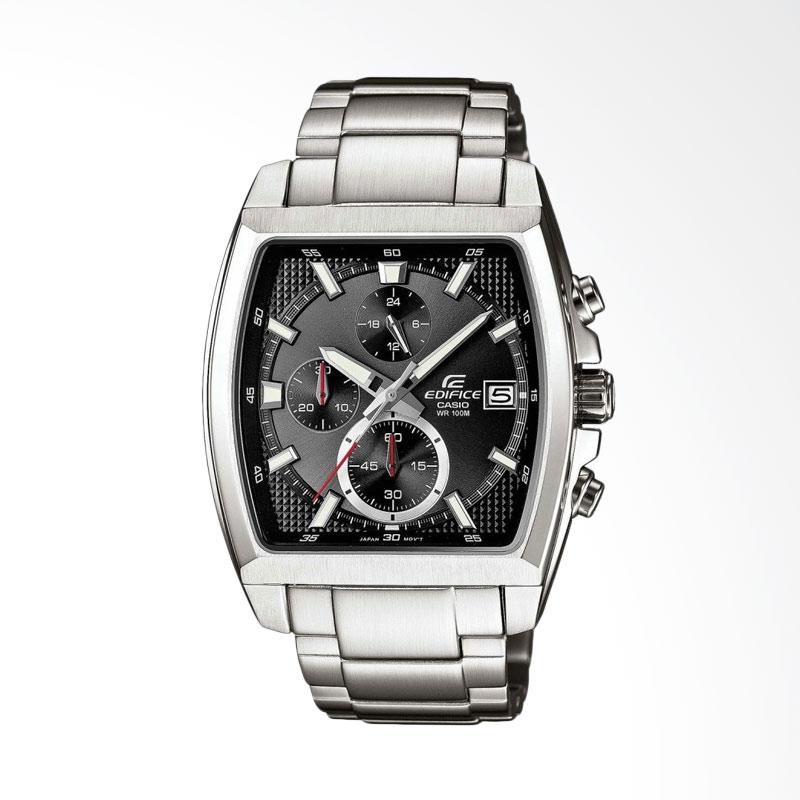 CASIO EDIFICE Chronograph Bahan Tali Stainless Steel Jam Tangan Pria - Silver EFR-524D-1AVDF