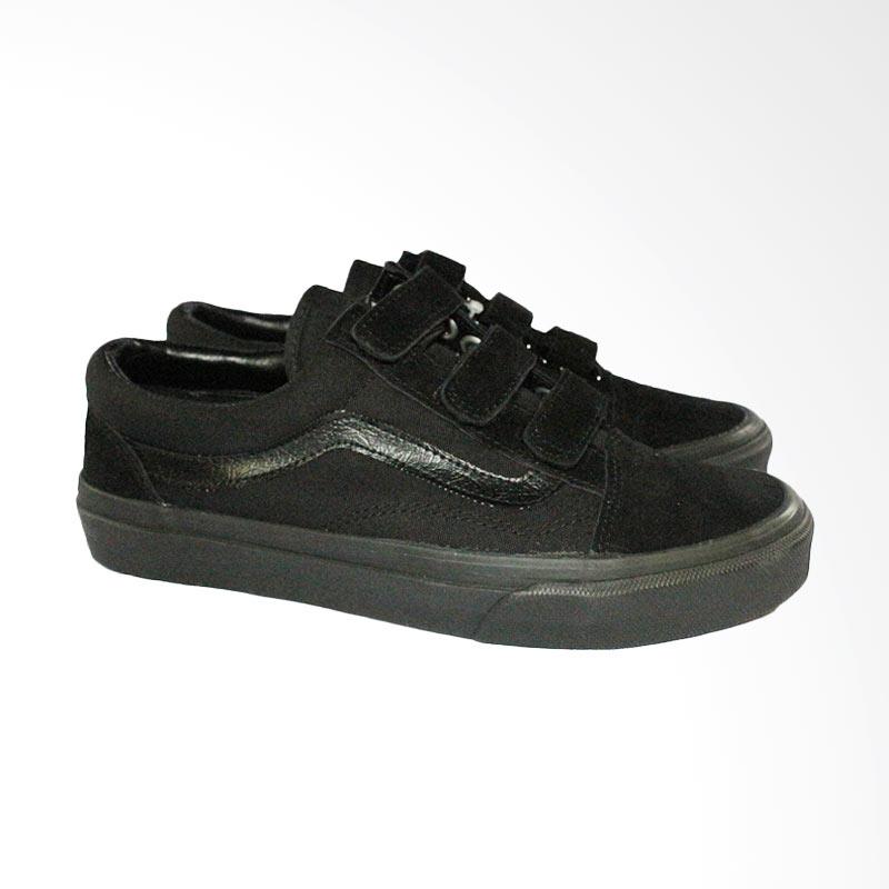 all black velcro vans