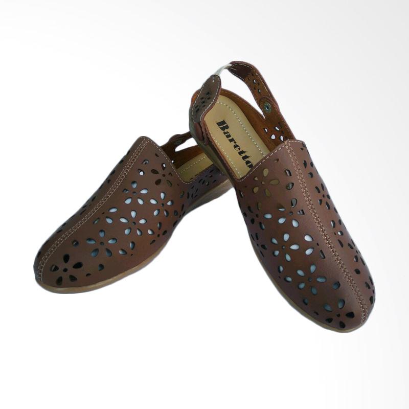 Baretto Arsy Sport Flat Slip On Laser Sepatu Wanita - Coklat