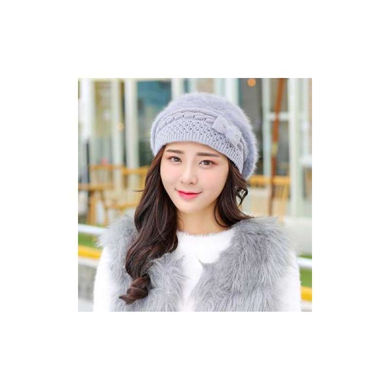 Yang Yi warm cashmere knit beret ear 