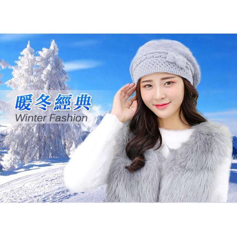 Yang Yi warm cashmere knit beret ear 