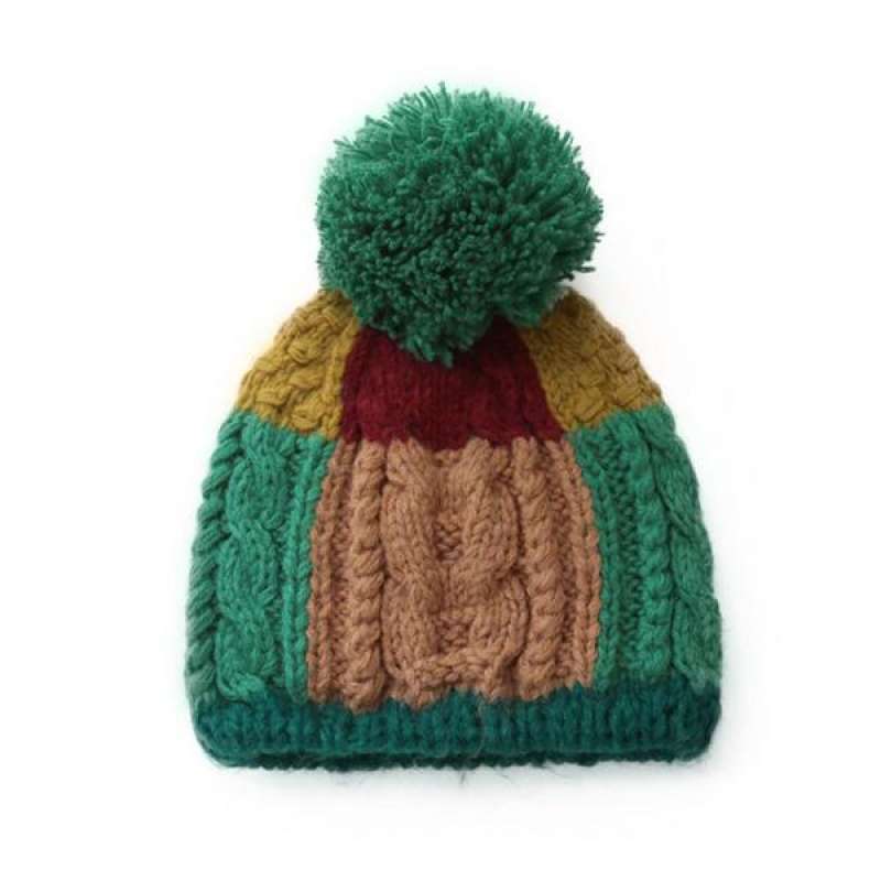 color wool knit cap (MC116 green 