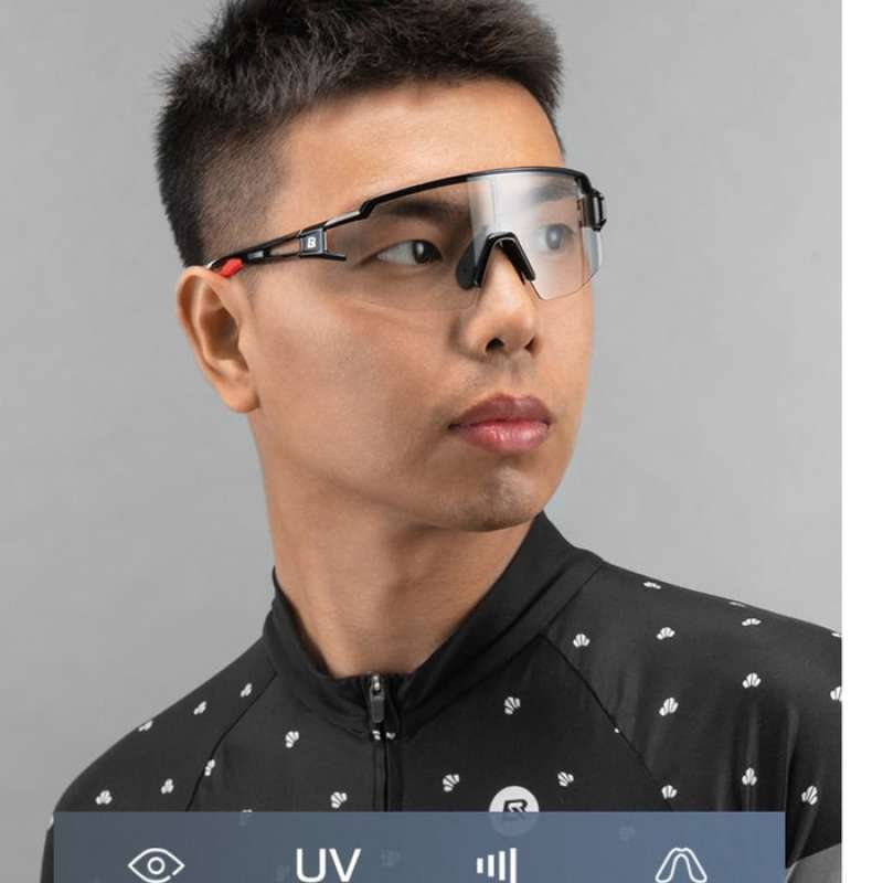 Uv400 Cycling Glasses - Hitam 