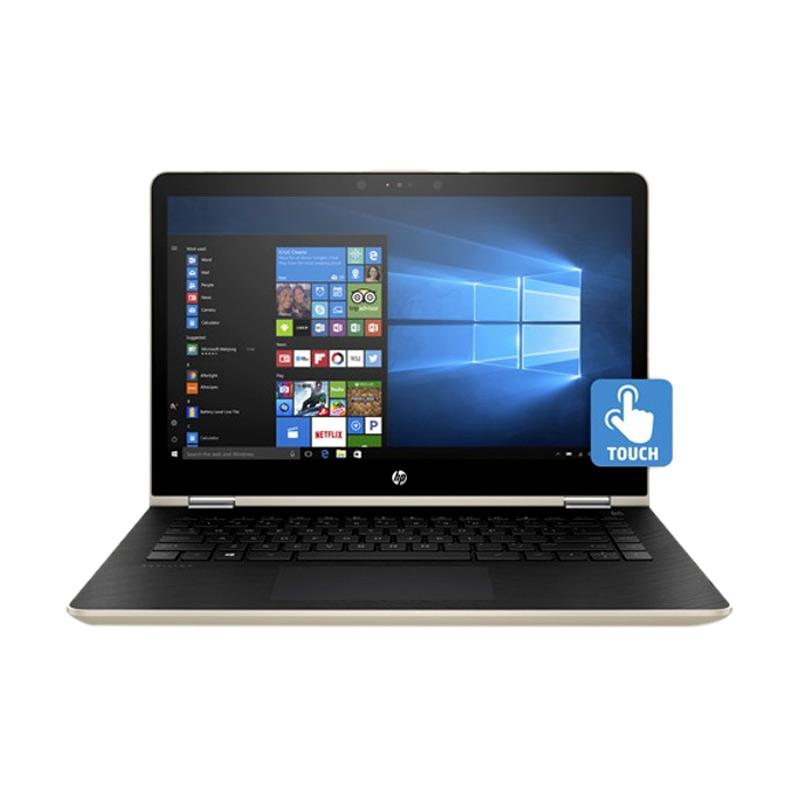 HP Pavilion X360 14-BA002TX Notebook - Gold [Intel Core i3-7100U/4GB RAM/1TB HDD/14"/Win10]