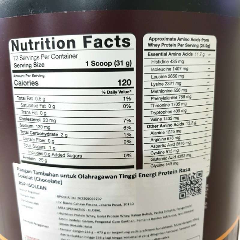 Jual RSP Isolean 5 Lbs Whey Protein Isolate hydrolized BPOM ...