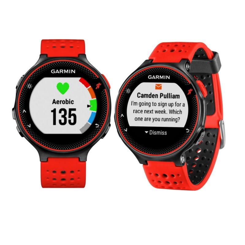 Promo Garmin Forerunner 235 Smartwatch - Red Black Diskon 46% Di
