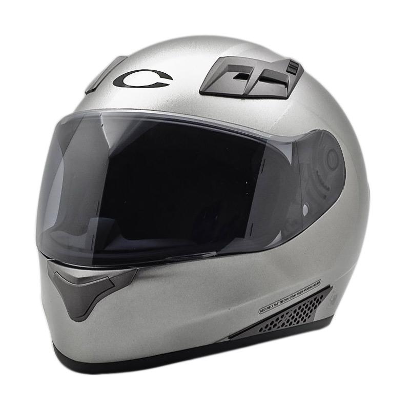 Helm full face silver best sale